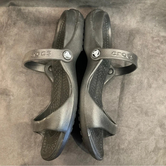 CROCS  Sz 11 Cleo 2 Straps Comfort Slip On Sandals - Picture 10 of 11